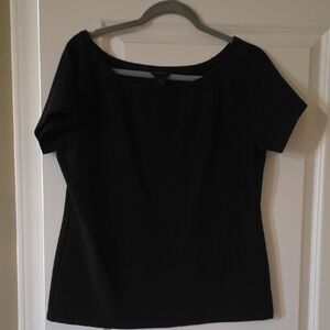 Ann Taylor Factory Navy Short Sleeve Top